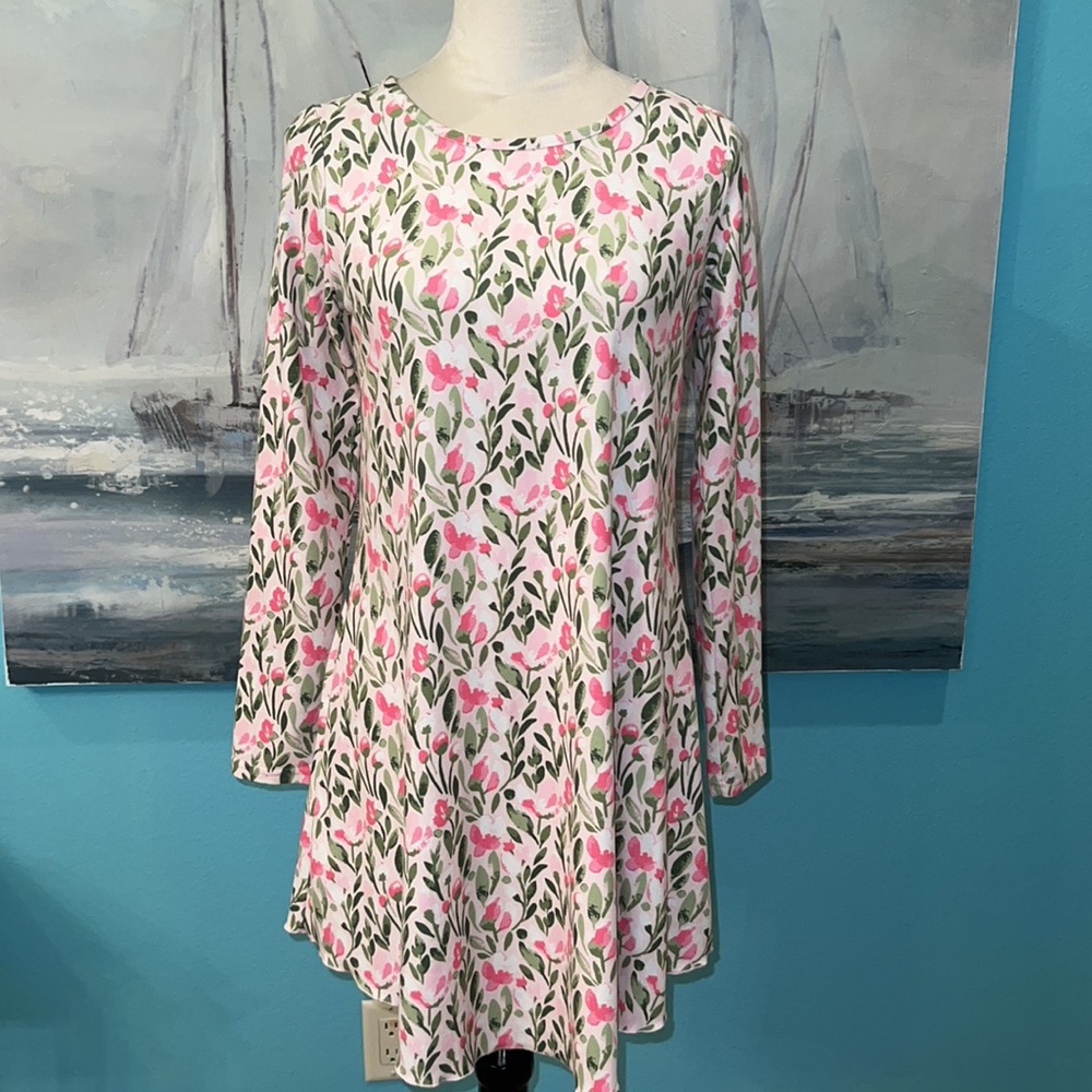 Sweet Honey Long Sleeve Nightgown, XS